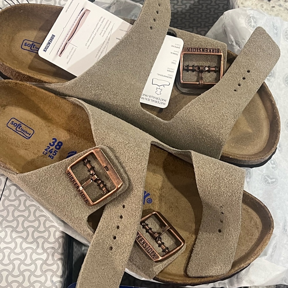 Birkenstock Taupe Arizona Sandals